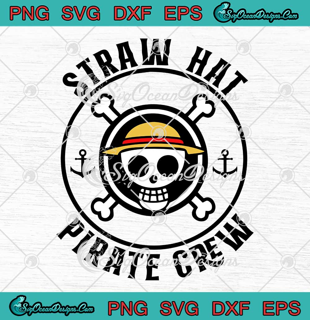 One Piece Logo SVG, Straw Hat Pirates Logo SVG, One Piece Straw Hat Pirates  Skull SVG, Anime SVG