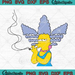 Marge Simpson Smoking Adidas Hair SVG The Simpsons Cartoon SVG PNG EPS DXF Cricut File