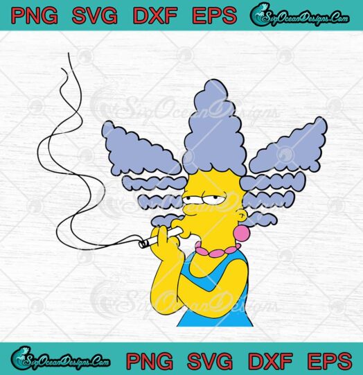 Marge Simpson Smoking Adidas Hair SVG The Simpsons Cartoon SVG PNG EPS DXF Cricut File
