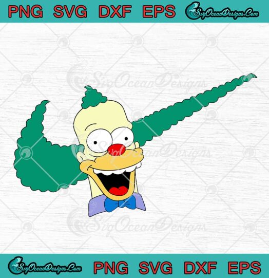 The Simpsons Krusty The Clown Nike Logo SVG Just Do It SVG PNG EPS DXF Cricut File