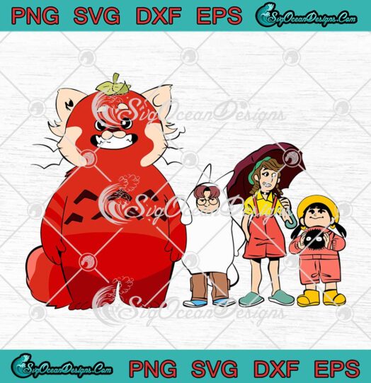 Turning Red Characters Disney Pixar Movie Lovers Fan Gifts SVG PNG EPS DXF Cricut