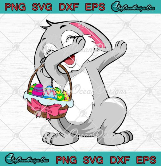 Dabbing Bunny Rabbit Easter Day SVG Eggs Hunting Boys Girls Kids Cute Gifts SVG PNG EPS DXF Cricut File
