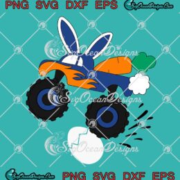 Easter Bunny Monster Truck SVG Happy Easter Day Boys Girls Kids Gifts SVG PNG EPS DXF Cricut File