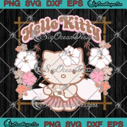 Hello Kitty Playing Guitar SVG Cute Gifts For Girls Kids SVG PNG EPS DXF Cricut File
