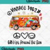 Hippie Car Vintage 1962 60 Trips Around The Sun PNG JPG - Hippie Lovers Design For Shirt Digital Download