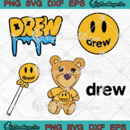 Justin Bieber Drew House Logo Bundle SVG Drew House Logo SVG Drew House Bear SVG PNG EPS DXF Cricut File