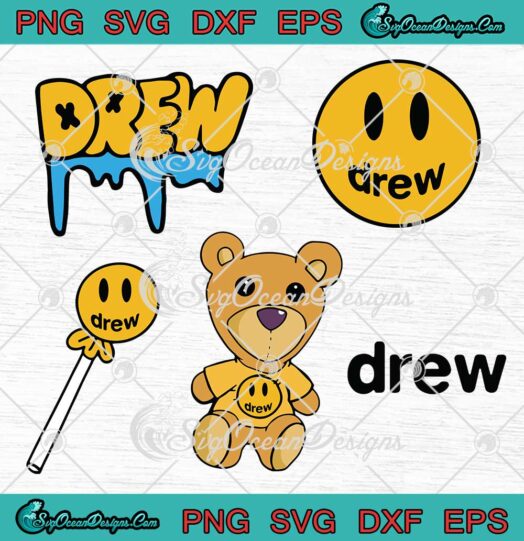 Justin Bieber Drew House Logo Bundle SVG Drew House Logo SVG Drew House Bear SVG PNG EPS DXF Cricut File