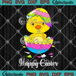 Little Chick In Easter Egg SVG Happy Easter 2022 Resurrection Spring SVG PNG EPS DXF Cricut File