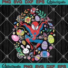 Marvel Spider-Man Cartoon Easter Egg SVG Kids Gifts Happy Easter Day SVG PNG EPS DXF Cricut File