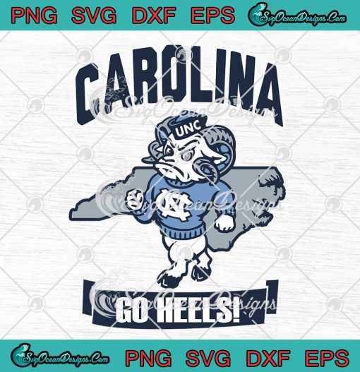 North Carolina Tar Heels Youth Champion SVG Carolina Blue Strong Mascot ...