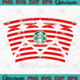 Strips Hearts Starbucks Sweethearts SVG Valentine's Day Gifts Full Wrap Cup Tumbler SVG PNG EPS DXF Cricut File