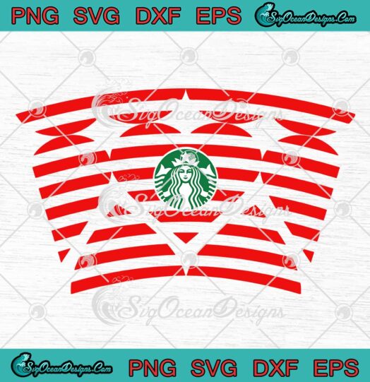 Strips Hearts Starbucks Sweethearts SVG Valentines Day Gifts Full Wrap Cup Tumbler SVG PNG EPS DXF Cricut File