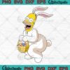 The Simpsons Homer Simpson Bunny SVG Funny Eggs Hunting Easter Day SVG PNG EPS DXF Cricut File