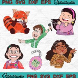 Turning Red SVG Disney Pixar Cartoon Movie Characters Bundle SVG PNG EPS DXF Cricut File