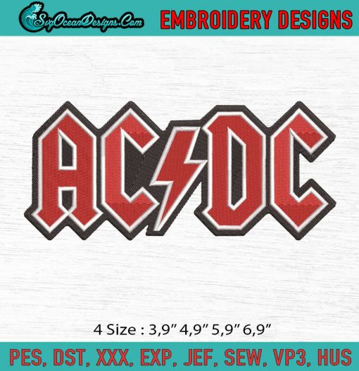 AC DC Logo Embroidery File