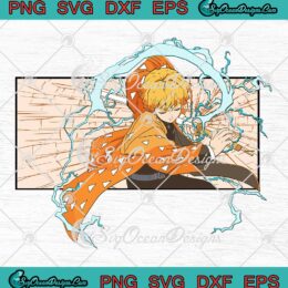 Agatsuma Zenitsu Thunder Breath SVG Anime Demon Slayer Kimetsu No Yaiba Manga SVG PNG EPS DXF Cricut File