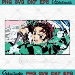 Anime Demon Slayer Tanjiro Kamado SVG Kimetsu No Yaiba Manga SVG PNG EPS DXF Cricut File