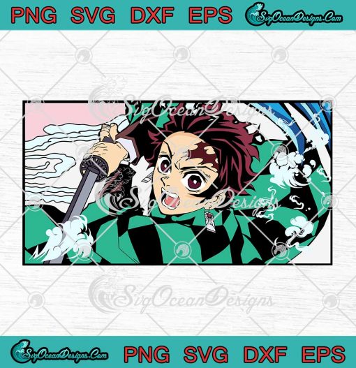 Anime Demon Slayer Tanjiro Kamado SVG Kimetsu No Yaiba Manga SVG PNG EPS DXF Cricut File