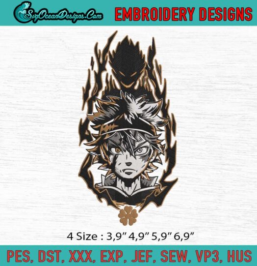 Asta and Devil Black Clover Logo Embroidery File