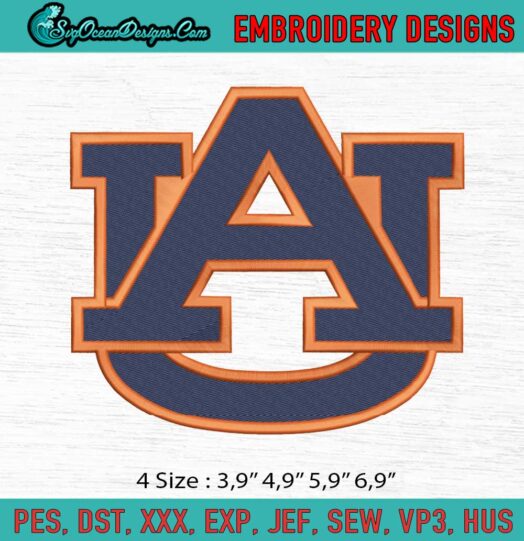 Auburn Tigers Football Logo Embroidery File
