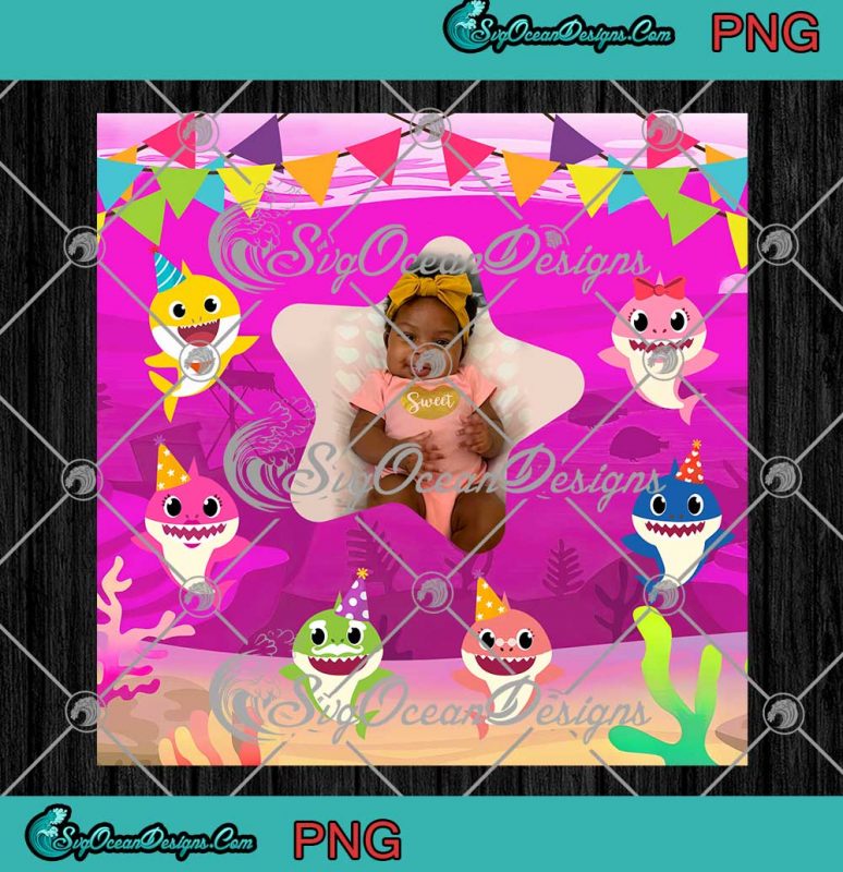 Baby Shark Birthday Girl PNG Personalized Custom Name Birthday Gifts PNG JPG
