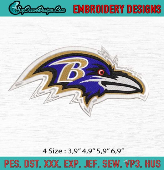 Baltimore Ravens Logo Embroidery File