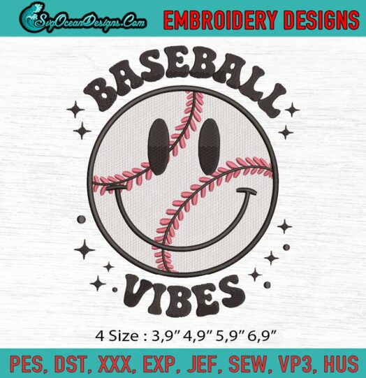 Baseball Viber Happy Logo Embroidery File