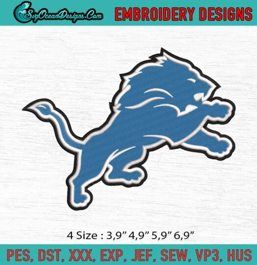 Detroit Lions Logo Embroidery File