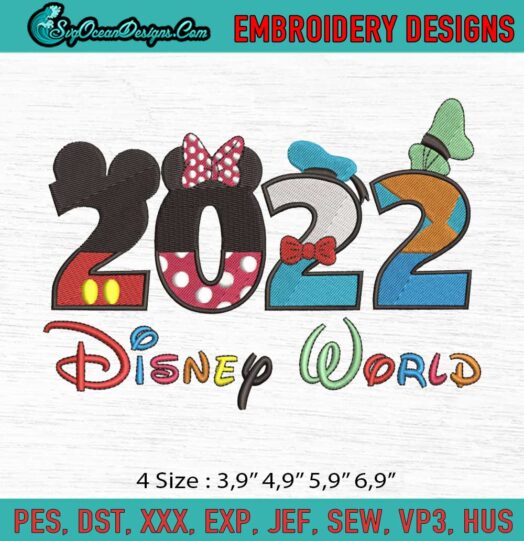 Disney World 2022 Logo Embroidery File