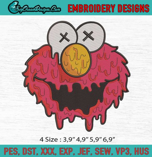 Elmo Face Logo Embroidery File