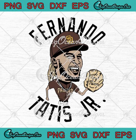 Fernando Tatis Jr. San Diego Padres SVG Major League Baseball MLB Baseball Lovers SVG PNG EPS DXF Cricut File