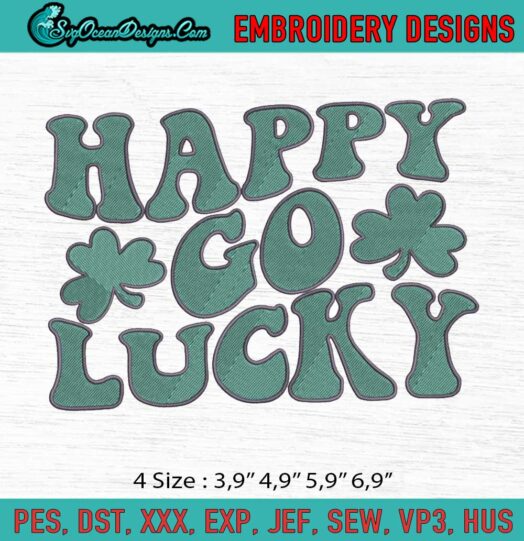 Happy Go Lucky Logo Embroidery File