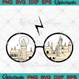 Harry Potter Glasses SVG Wizard Castle Magic World SVG PNG EPS DXF Cricut File