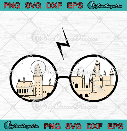 Harry Potter Glasses SVG Wizard Castle Magic World SVG PNG EPS DXF Cricut File
