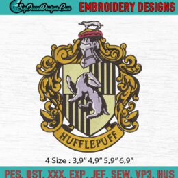 Harry Potter Hufflepuff Machine Embroidery Digitizing Design File