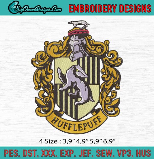 Harry Potter Hufflepuff Logo Embroidery File