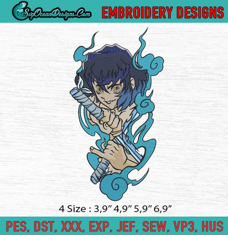 Anime Demon Slayer Hashibira Inosuke Machine Embroidery Digitizing ...