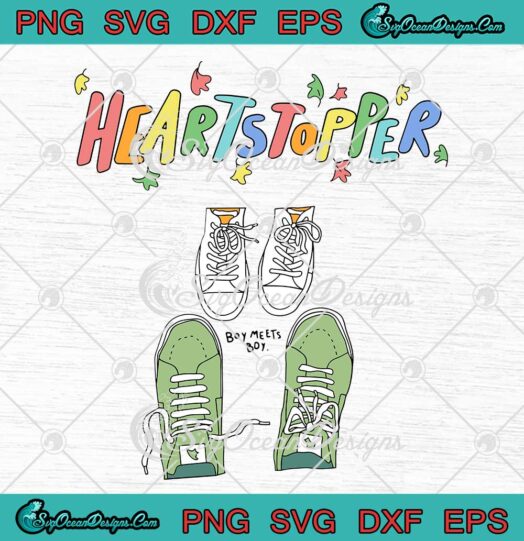 Heartstopper Boy Meets Boy SVG Couple Shoes Nick And Charlie LGBT Gifts SVG PNG EPS DXF Cricut File