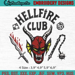 Hellfire Club Stranger Things 4 Hellfire Club Logo Embroidery File