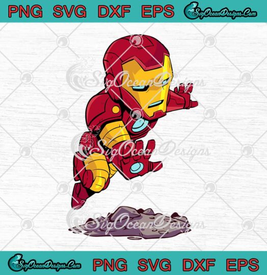 IronMan Chibi Avengers Superhero SVG Marvel Cartoon Gifts SVG PNG EPS DXF Cricut File