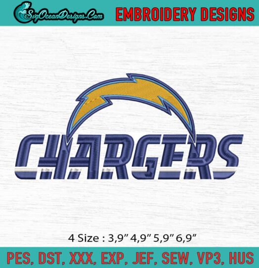 Los Angeles Chargers Logo Embroidery File