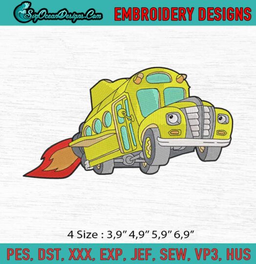 Magic School Bus Logo Embroidery File