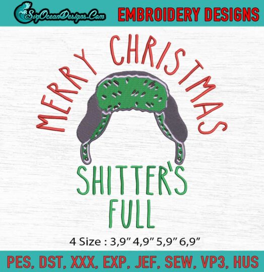 Merry Christmas Shitters Full Logo Embroidery File