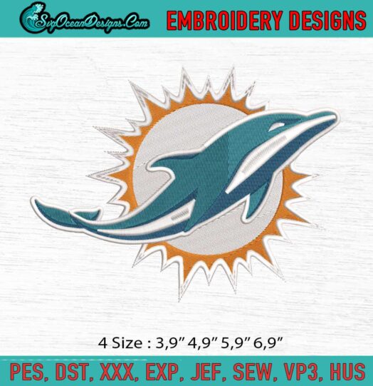Miami Dolphins Logo Embroidery File