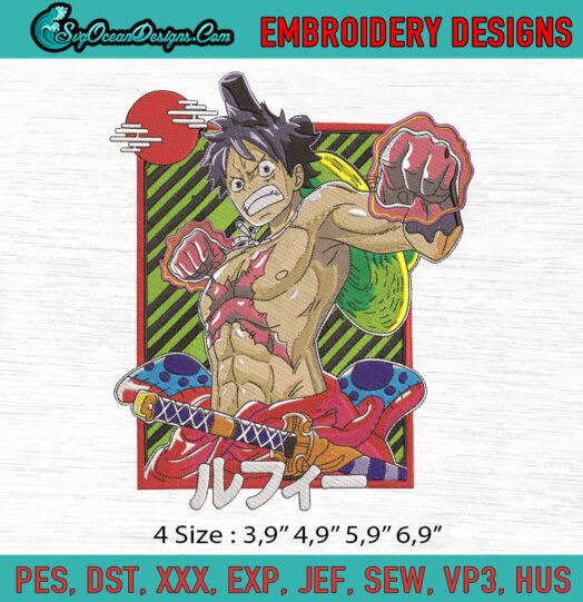 Monkey D. Luffy Logo Embroidery File