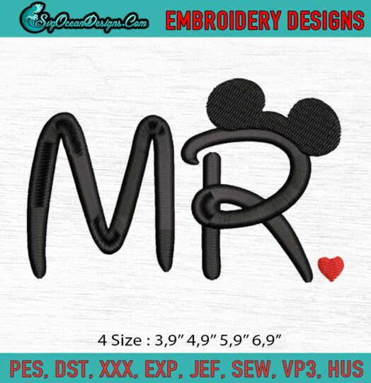 Mr Disney Logo Embroidery File