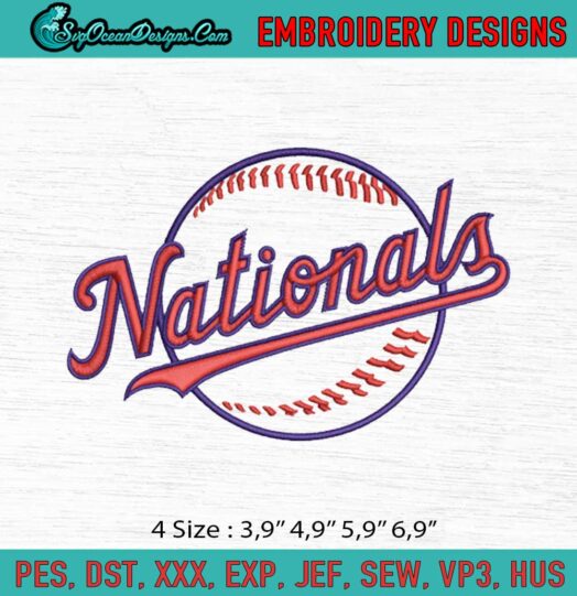 Nationals Logo Embroidery File