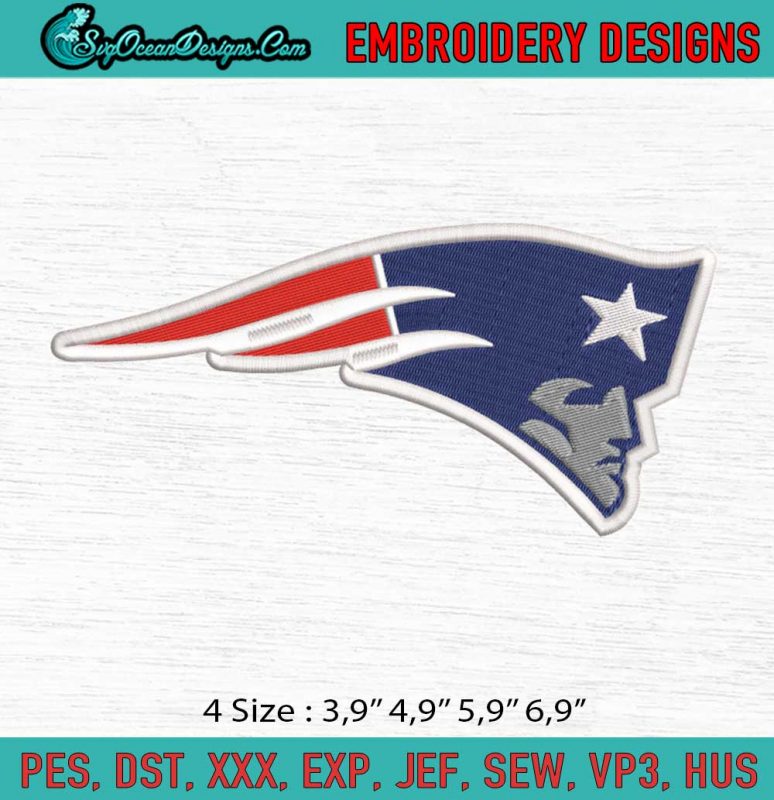 New England Patriots NFL American Football Machine Embroidery ...