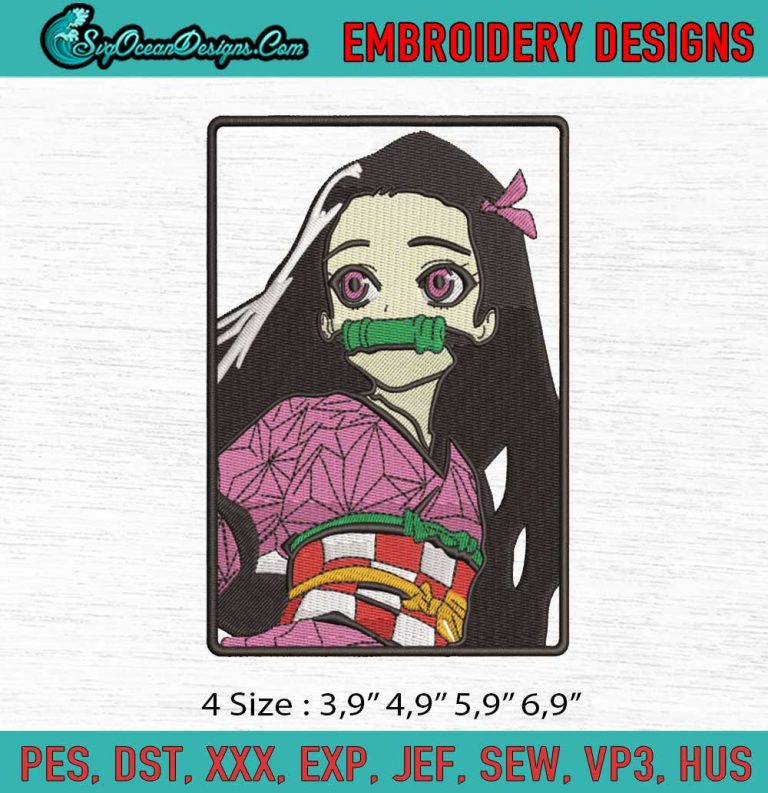 Demon Slayer Nezuko Kamado Kimetsu No Yaiba Anime Machine Embroidery ...