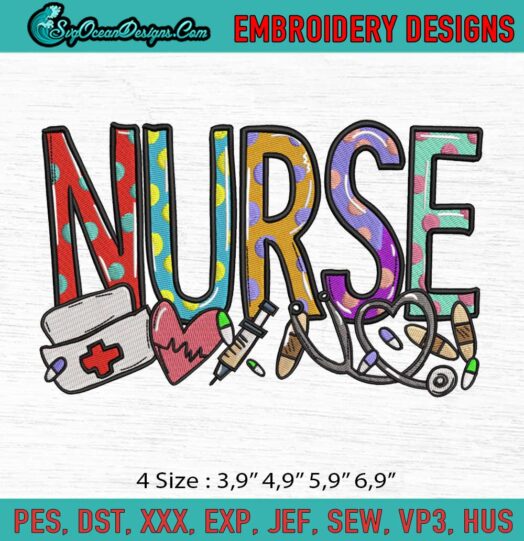 Nurse Sublimation Logo Embroidery File